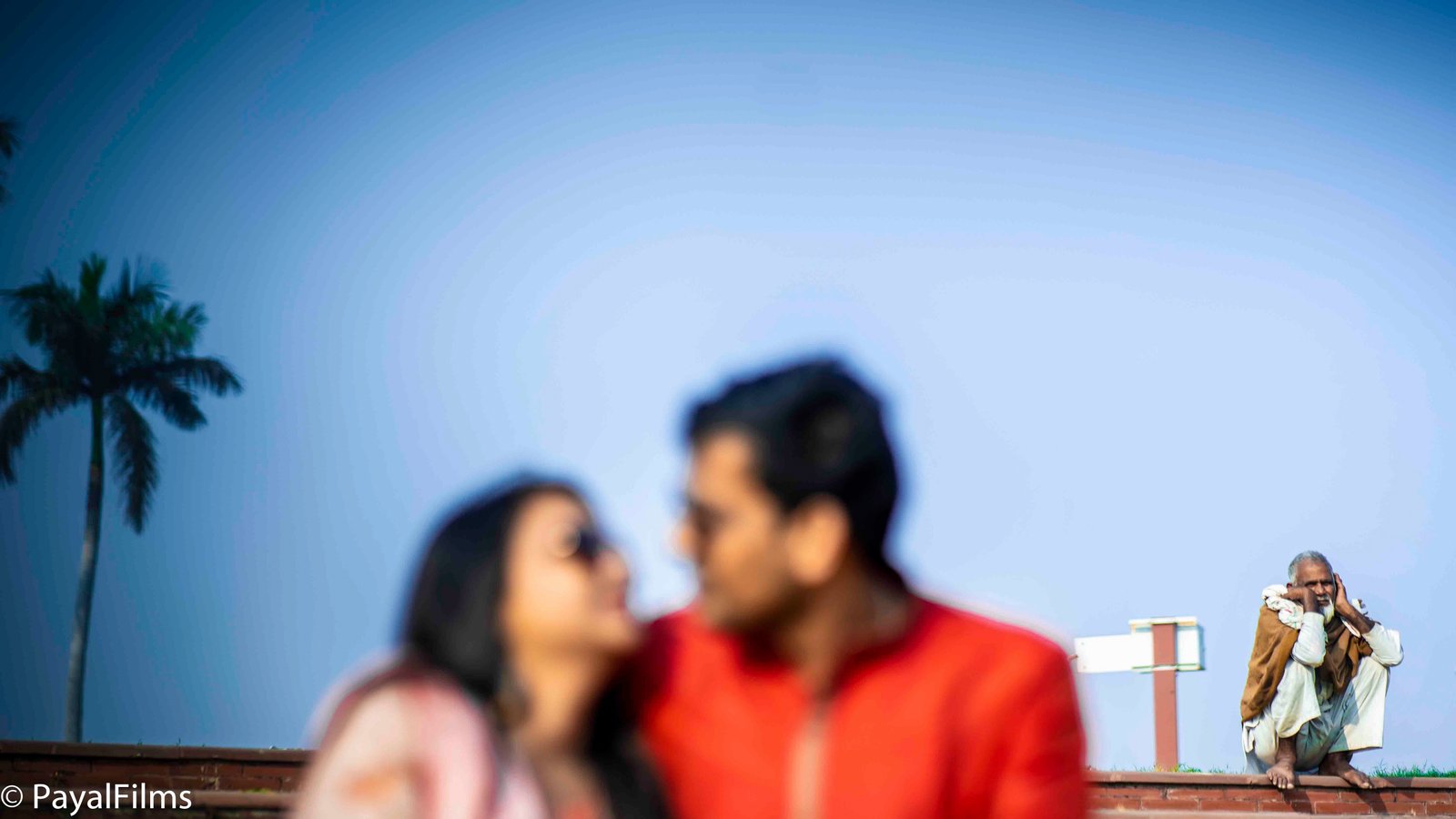 Romantic couple pre-wedding portrait captured outdoors by Payal Films in Khagaria.